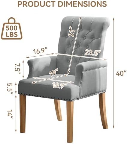 WUTUTUEE Fabric Dining Chair - Image 2