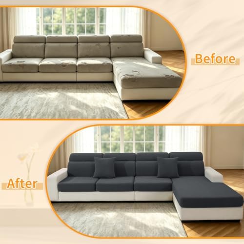 XINEAGE 1 Piece XL Stretch Couch Cushion Covers Individual Sofa Slipcovers - Image 7