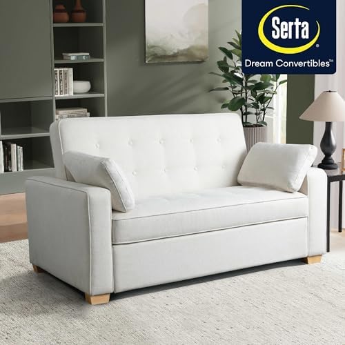 Serta Ainsley 66.5" Convertible Sleeper Loveseat, Full Size, Dreamcoil Comfort - Image 3