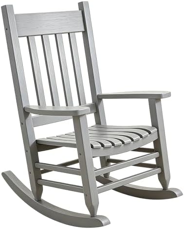 Oversized Outdoor Wooden Rocking Chair by Unknown