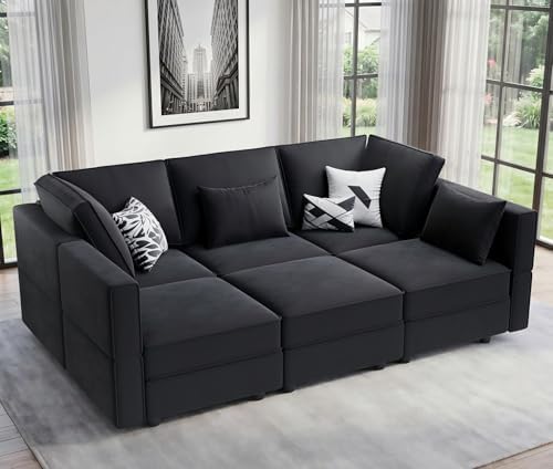 Vesgantti 92" 6 Seats Modular Sectional Sleeper Sofa by Vesgantti