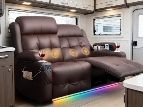 Reclining Loveseat Sofa, RV Loveseats Recliner Sofas Wall Hugger, Double by BuiltfortheRVLife