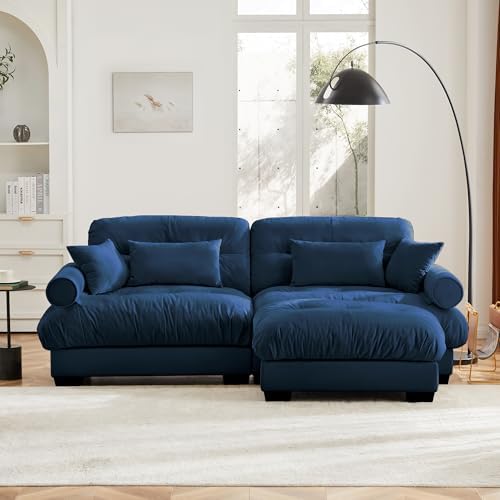94" Modular Sectional Sofa, Velvet Upholstered Couches - Image 4