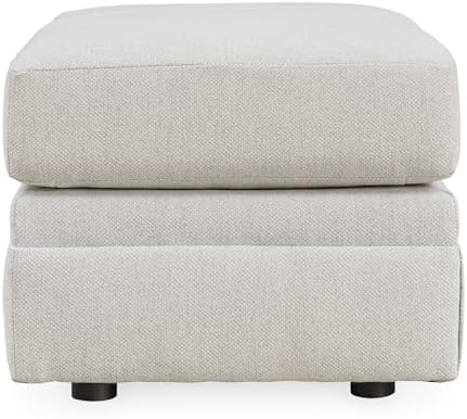Signature Design by Ashley Maitelynn Large Rectangular White Ottoman, No - Image 7