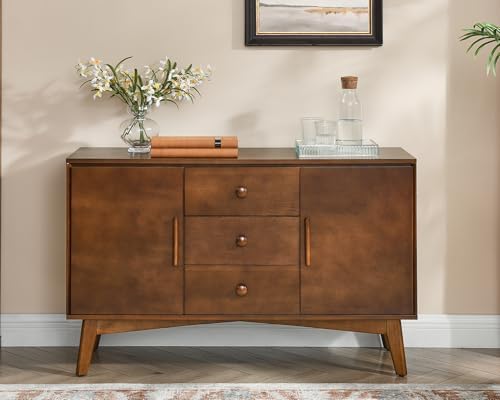 LKTART 47" Real Wood Veneer Sideboard Buffet Cabinet - Image 4
