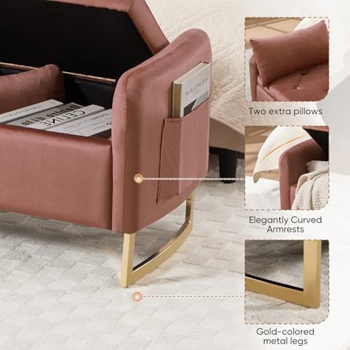 48" End of Bed Bench, Modern Storage Bench - Image 5