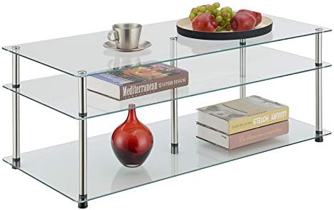 Convenience Concepts Designs2Go Classic Glass 3 Tier Coffee Table - Image 5