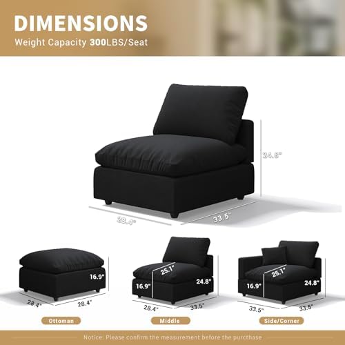 Modern Sectional Linen Cloud Couch - Image 2