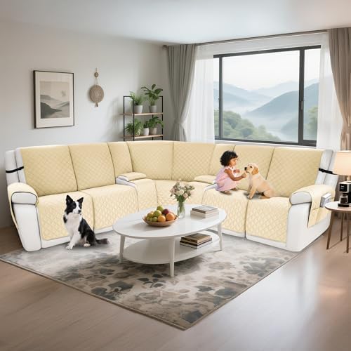 Waterproof Sectional Reclining Couch Covers L Shaped Recliner Sectional Sofa - Image 2
