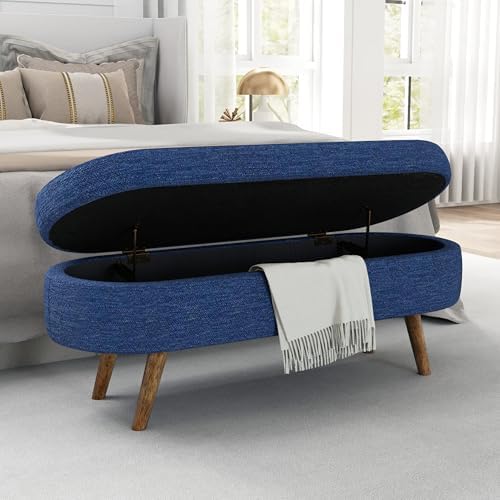 43.5" Ottoman with Storage, Storage Ottoman Bench with Safety Hinge, Bed End by Unknown