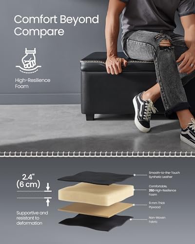 VASAGLE Storage Ottoman Bench - Image 6