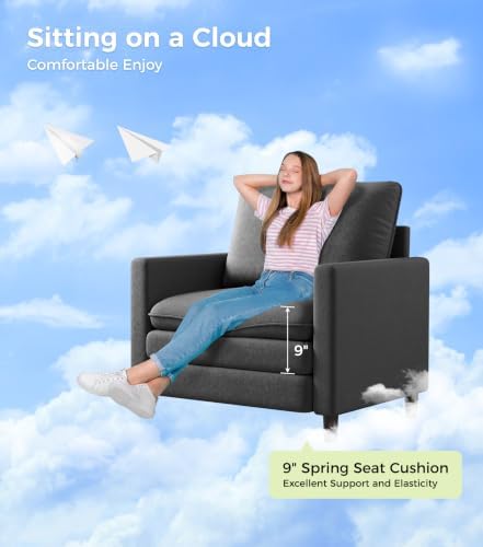 Welzona 3-Layers Cloud Accent Chair, Teddy Arm Chairs - Image 5