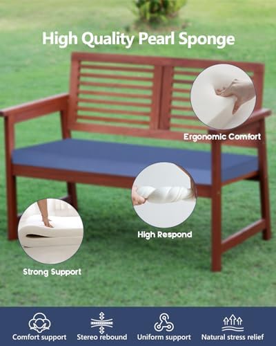 48x18x3“ Outdoor Bench Cushion, Strengthen Waterproof Seat Cushions, - Image 3