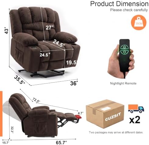 Oversized Power Lift Recliner Chair - Image 3