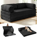 5-in-1 Convertible Sofa Bed, Corduroy Futon Couch Sleeper by FelizHome