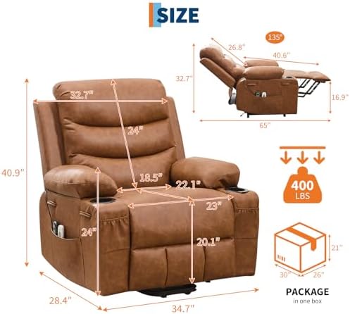 Garvee Oversized Power Lift Recliner Chair - Image 2