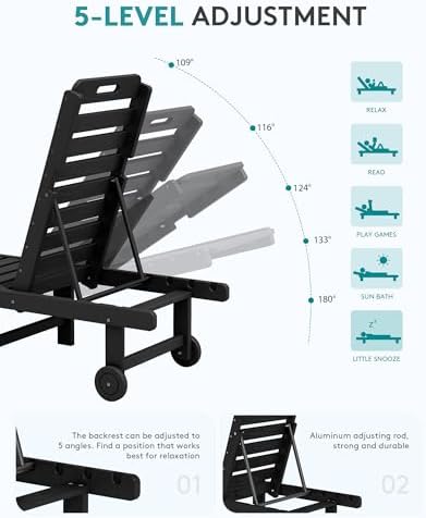 SERWALL HDPE Outdoor Chaise Lounge - Image 4
