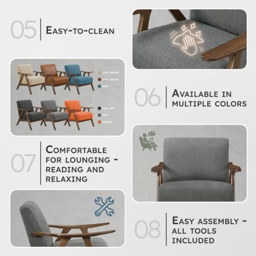 Lexicon Mid Century Modern Accent Chair - Image 5