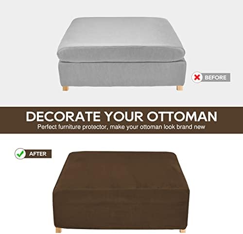 NeColorLife Velvet Square Ottoman Cover - Image 4