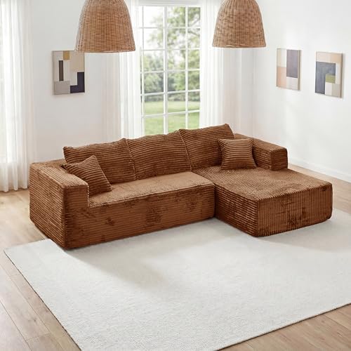 92.5" Modular Sectional Sofa, L-Shaped Cloud Couch - Image 3