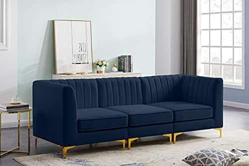 Meridian Furniture 604Navy-S93 Alina Collection Modern | Contemporary Navy - Image 2