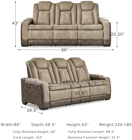 Signature Design by Ashley Next-Gen DuraPella Power Reclining Sofa - Image 3