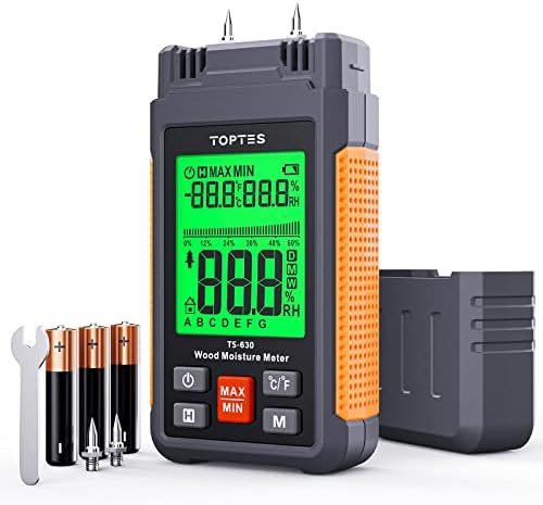 Wood Moisture Meter, TopTes Digital Moisture Meter TS-630, Handheld Humidity by TopTesToolsforHomeSafety