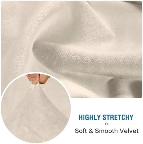 H.VERSAILTEX Velvet Stretch Sectional Couch Covers - Image 5