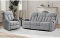 CANMOV Manual Recliner Sofa Set, Fabric Recliner Living Room Furniture Sets by CANMOV