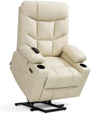 MCombo Power Lift Recliner for Elderly, Leather 7283 by MCombo