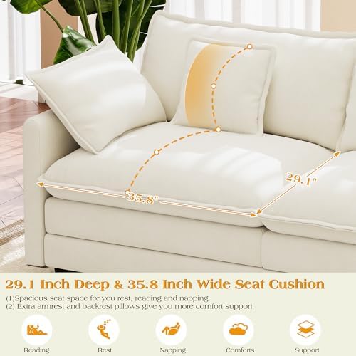 Hanherry Modular Sectional Sofa, Cloud Couch - Image 2
