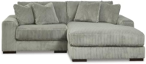 Signature Design by Ashley 99in Corduroy Sectional Sofa by Unknown