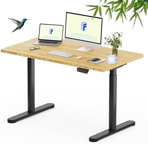 FLEXISPOT 48" x 24" Solid Bamboo Standing Desk by Unknown