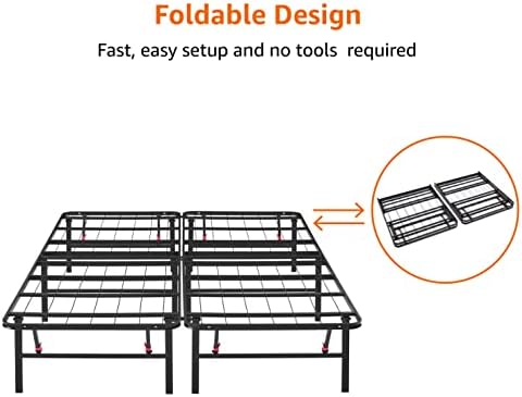 Amazon Basics Bed Frame with Ample Underbed Storage, Foldable Metal Platform - Image 4