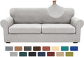 XINEAGE 3-Piece Stretch Sofa Cover, Washable Couch Covers by XINEAGE