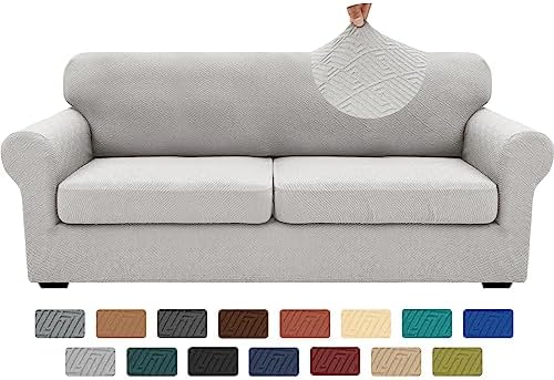 XINEAGE 3-Piece Stretch Sofa Cover, Washable Couch Covers by XINEAGE