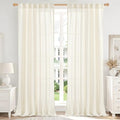 YoungsTex Ivory Linen Curtains 90 Inch Length by YoungsTex