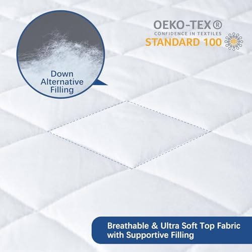 Cot Size Mattress Pad Waterproof Quilted - Image 2