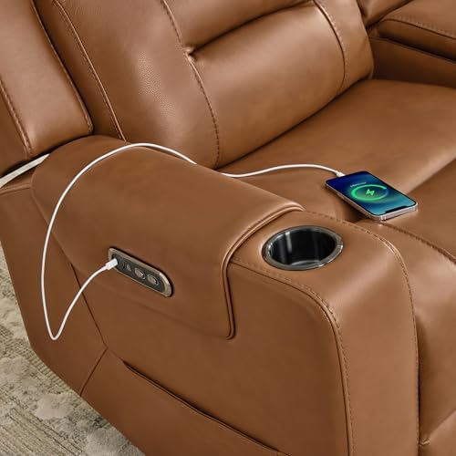 Watson & Whitely Genuine Leather Power Reclining Sofa & Loveseat Set - Image 7