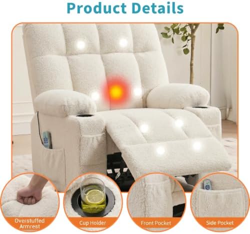 IDEALHOUSE Oversized Rocking Recliner Chair - Image 5