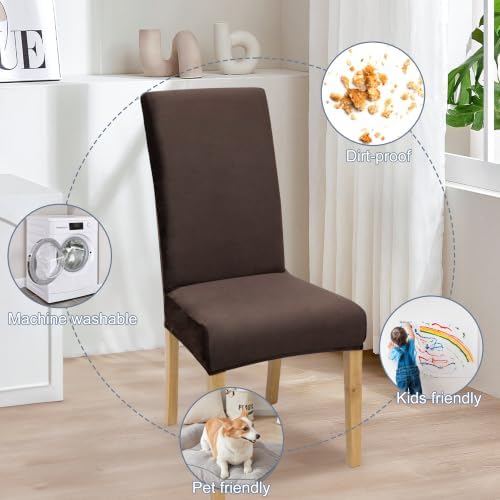 Dining Chair Covers, Stretch Seat Covers, Washable Furniture Protector - Image 6