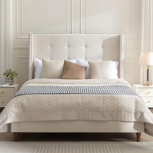 Upholstered Queen Bed Frame by OFLILAK