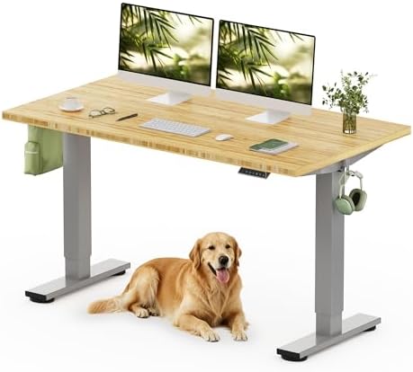 FLEXISPOT 55" x 28" Solid Bamboo Standing Desk by Unknown