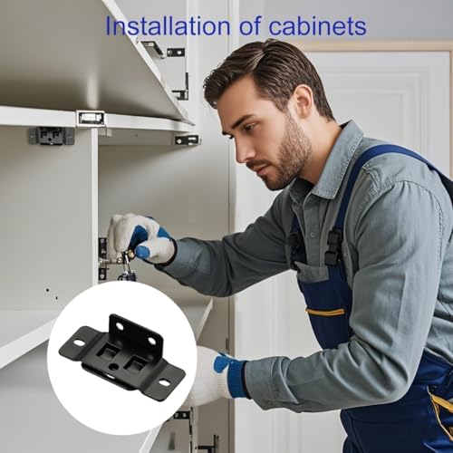 10 Pack Quick Fitting Furniture Joint Bracket, Duty Corner Brace Joint Right - Image 4