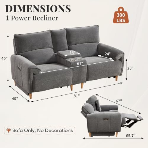 ANJ Loveseat Power Recliner Sofa - Image 2
