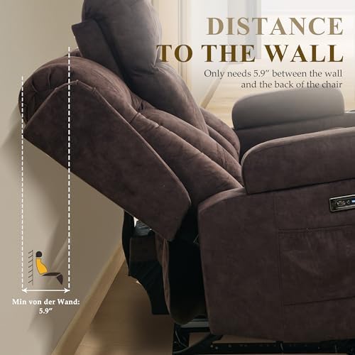 URRED Power Loveseat Recliner Sofa - Image 7