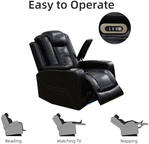 Leather Reclining Sofa Set, Power Recliner Sofa Sectional Couches - Image 6