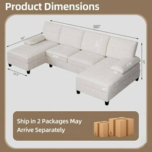 Shintenchi U-Shaped Sectional Couches - Image 2