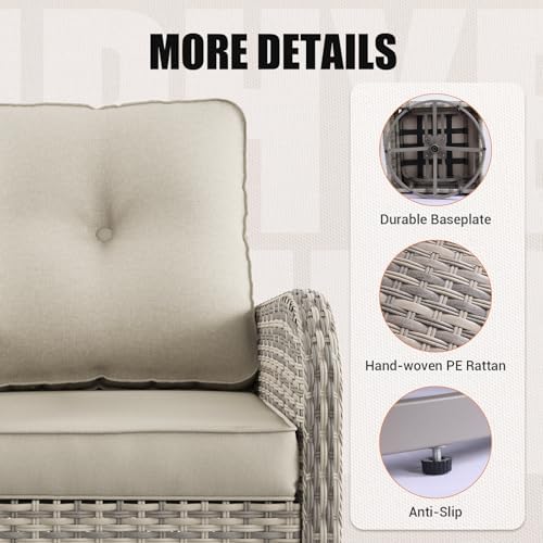 10Pcs Patio Rocking Swivel Chair - Image 3