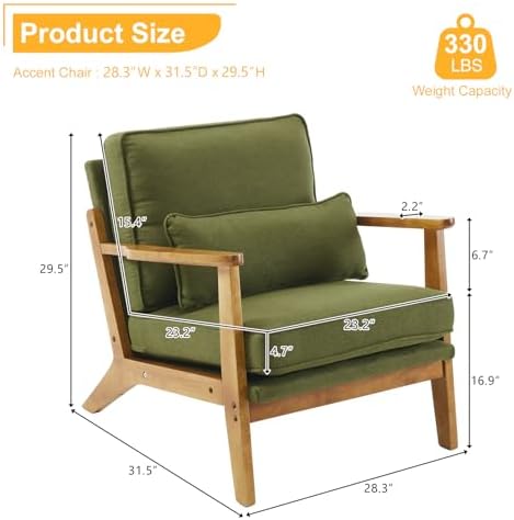 Karl home Mid-Century Lounge Accent Chair - Image 2